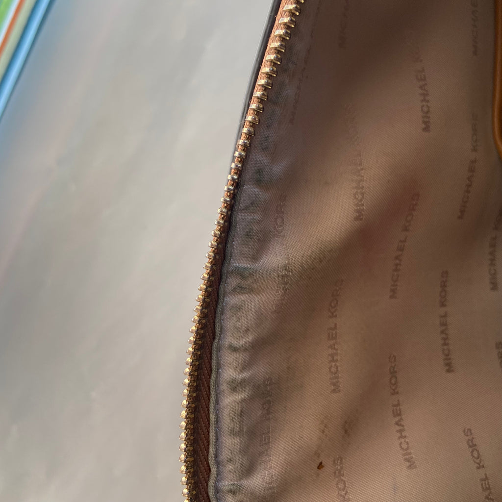 Michael Kors Tan and Orange 'Mercer' Dome Satchel | Pre Loved |