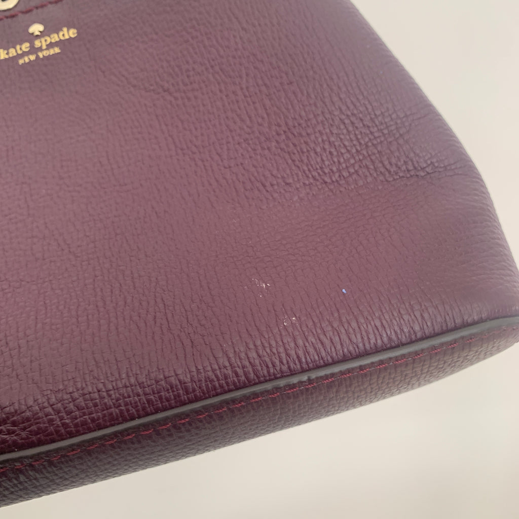 Kate Spade Purple Leather Minnie 'Paloma Road Janell' Tote | Pre Loved |