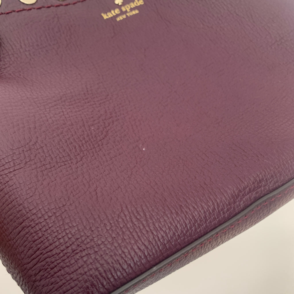 Kate Spade Purple Leather Minnie 'Paloma Road Janell' Tote | Pre Loved |