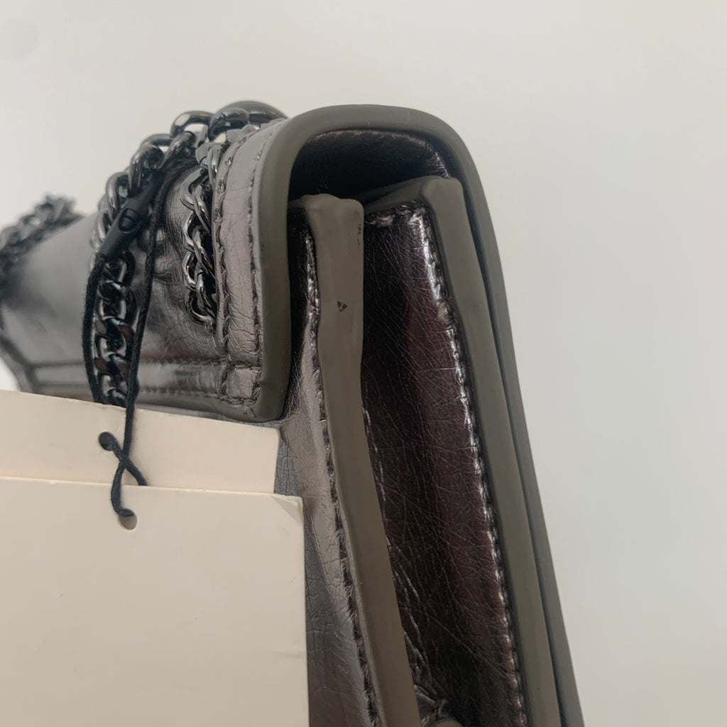 ZARA Silver Mini Chain Crossbody Bag | Brand New |