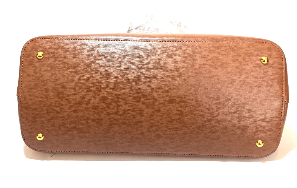 Lauren Ralph Lauren Tan Leather City Shopper Tote | Brand New |