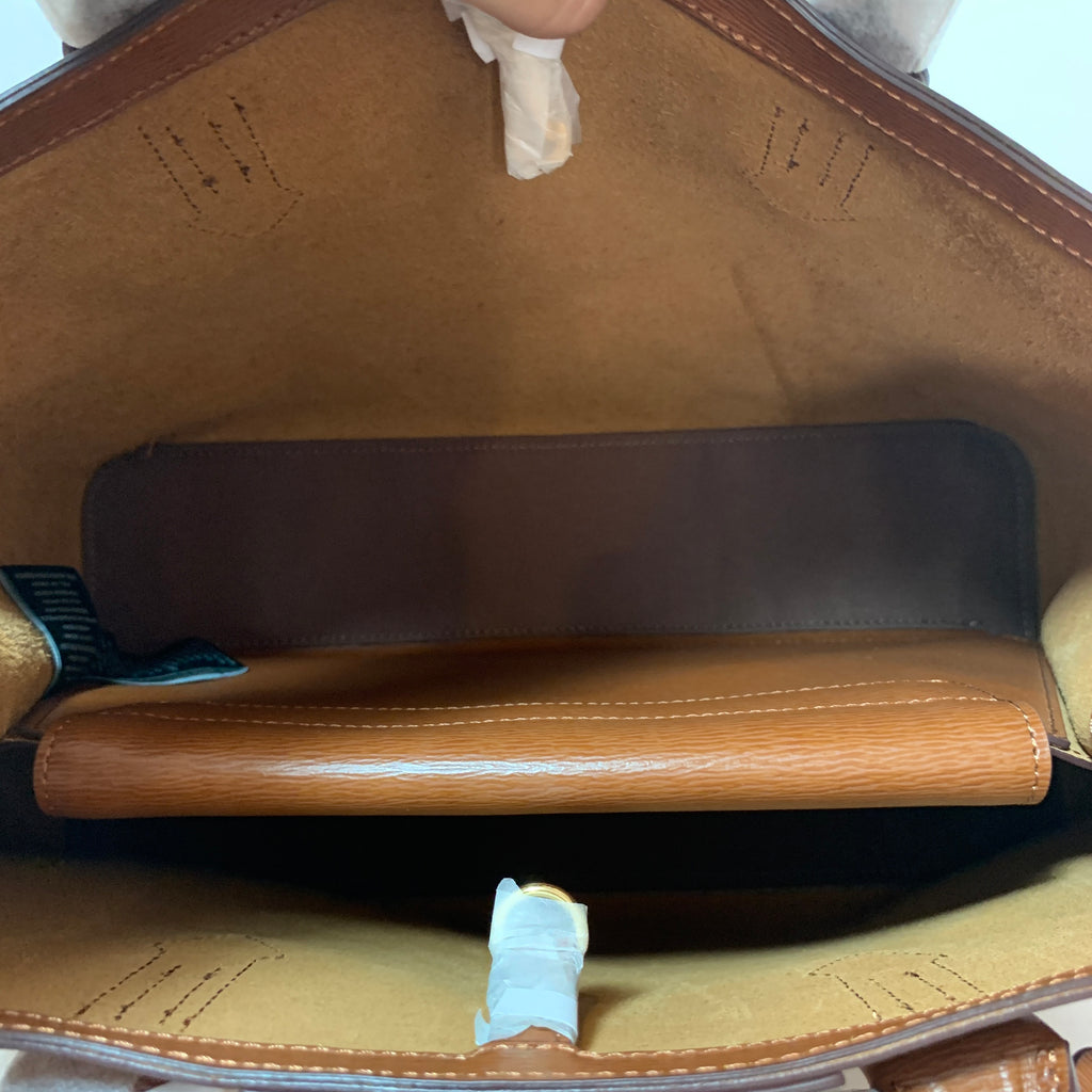Lauren Ralph Lauren Tan Leather City Shopper Tote | Brand New |