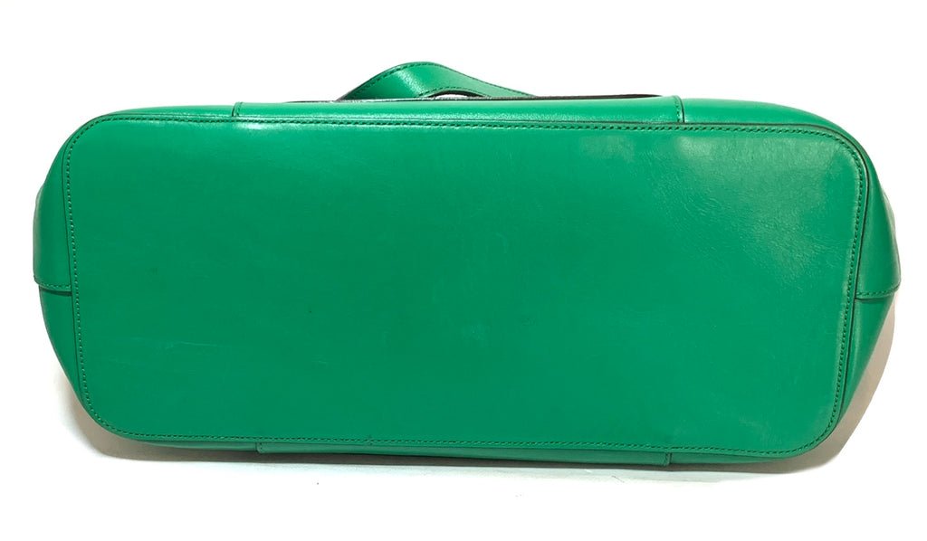 Lauren Ralph Lauren Green Leather Tote | Pre Loved |