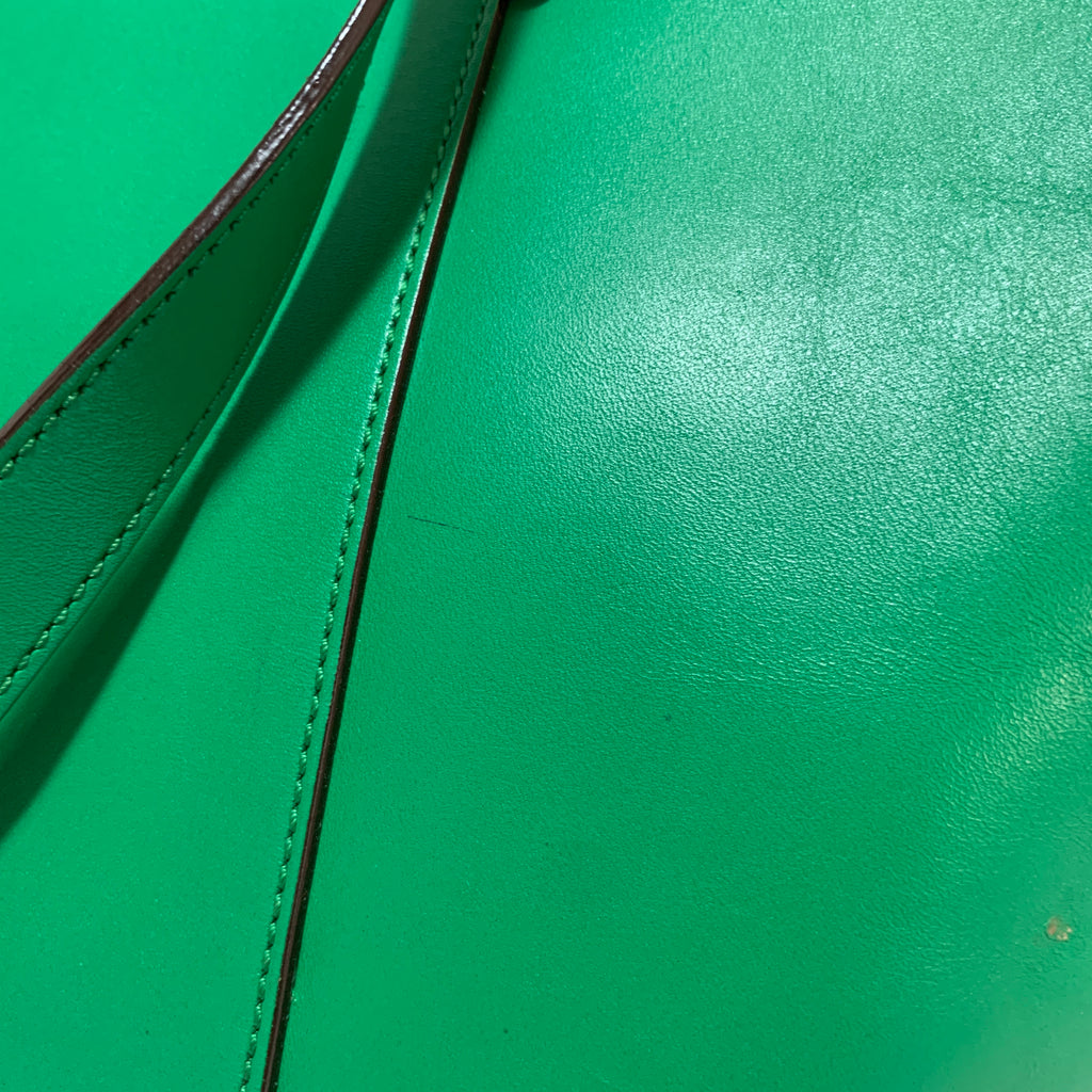 Lauren Ralph Lauren Green Leather Tote | Pre Loved |