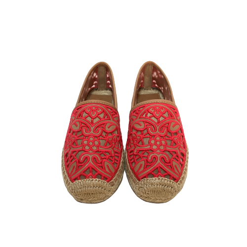 Tory Burch 'Lucia' Pink Lace Espadrilles | Brand New |