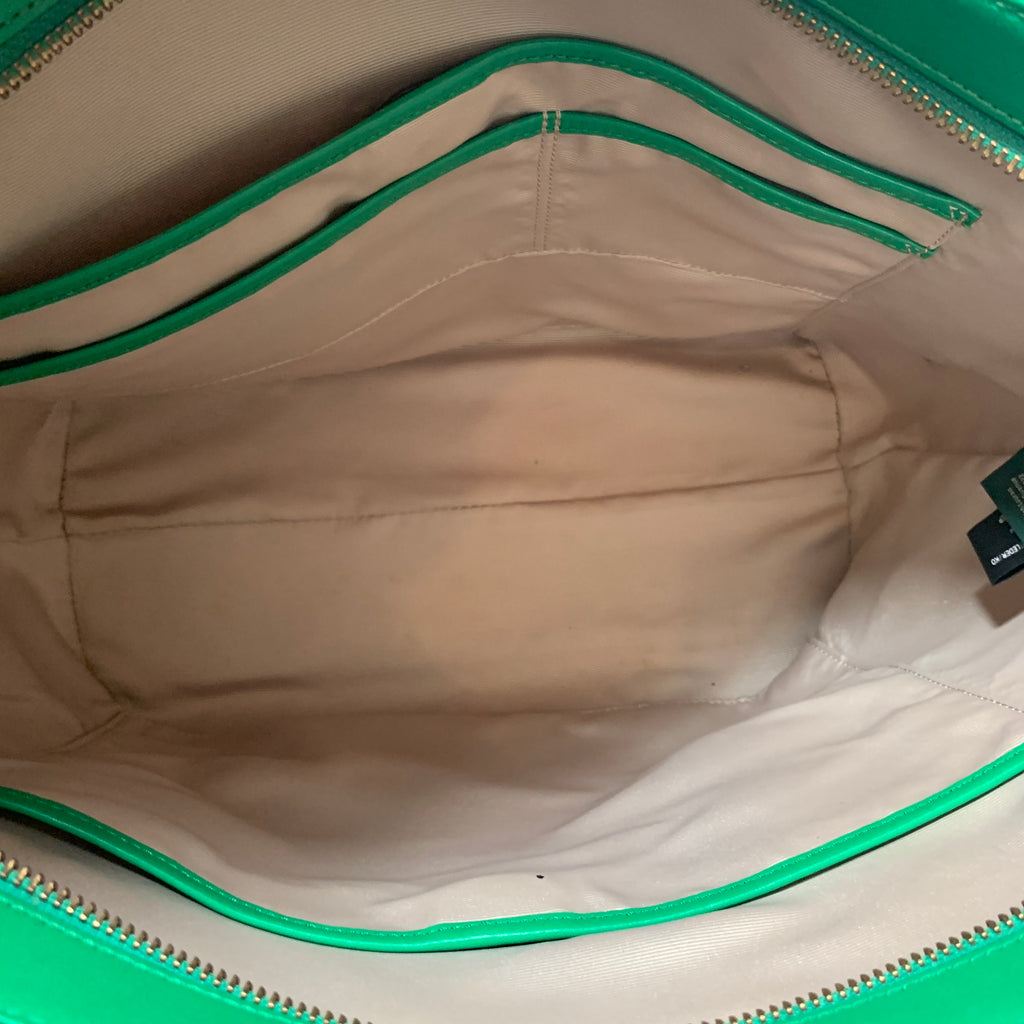 Lauren Ralph Lauren Green Leather Tote | Pre Loved |