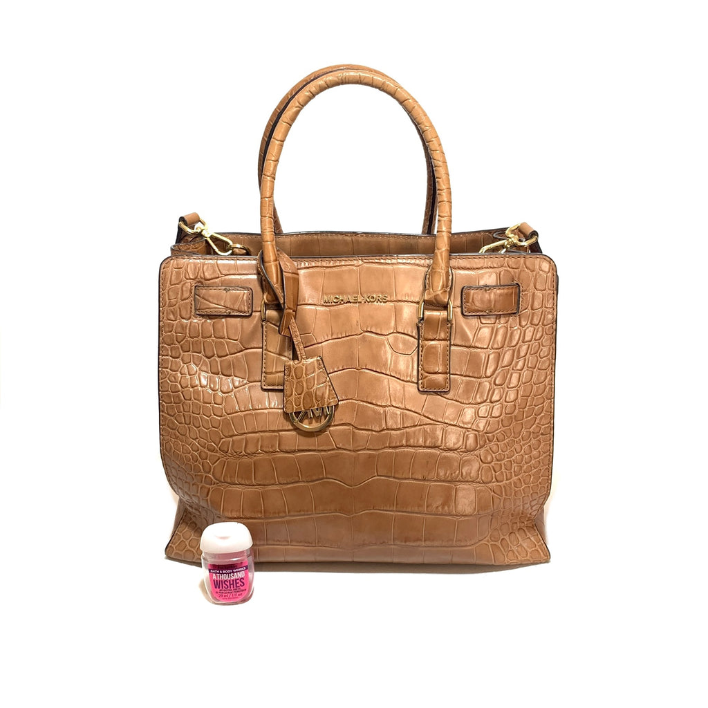 Michael Kors Tan Pebbled Leather Large Satchel | Pre Loved |