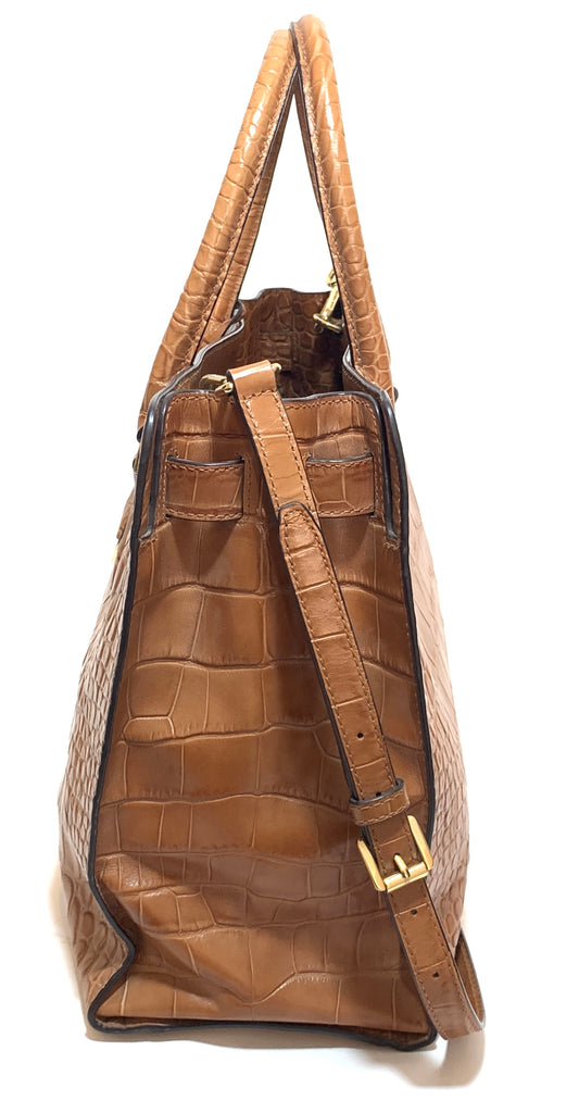 Michael Kors Tan Pebbled Leather Large Satchel | Pre Loved |