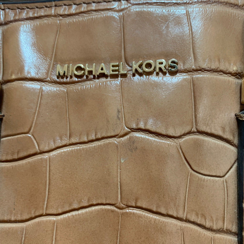 Michael Kors Tan Pebbled Leather Large Satchel | Pre Loved |