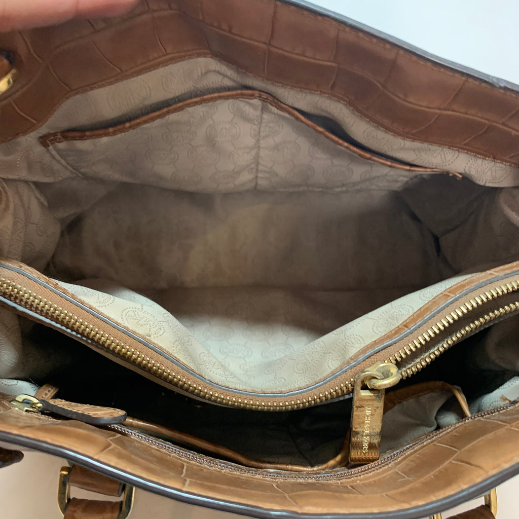 Michael Kors Tan Pebbled Leather Large Satchel | Pre Loved |