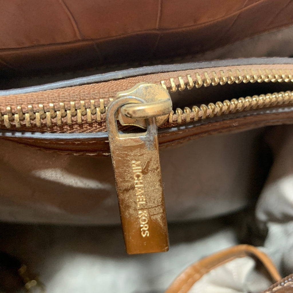 Michael Kors Tan Pebbled Leather Large Satchel | Pre Loved |