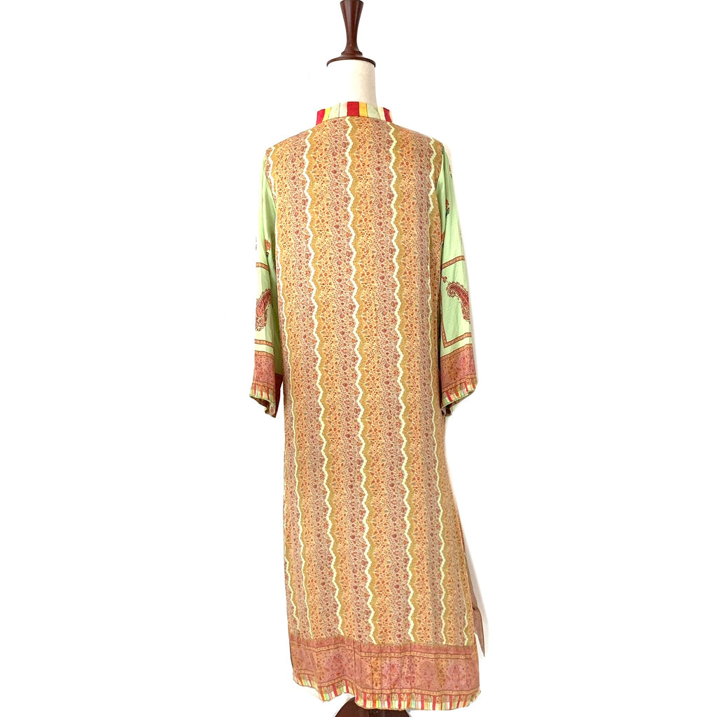 Misha Lakhani Mint Green Digital Print Silk Kameez | Pre Loved |