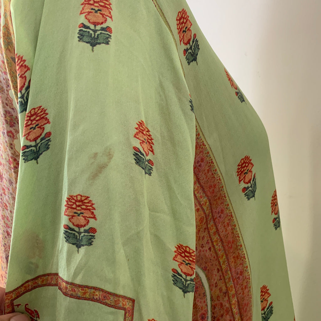 Misha Lakhani Mint Green Digital Print Silk Kameez | Pre Loved |