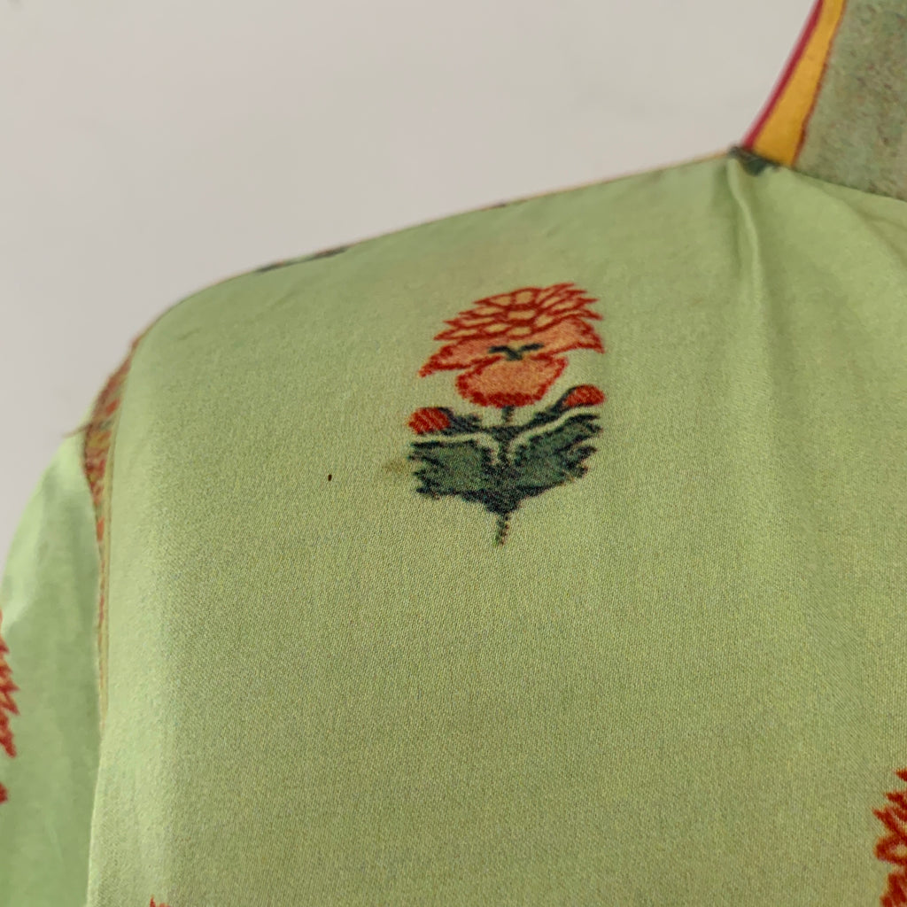 Misha Lakhani Mint Green Digital Print Silk Kameez | Pre Loved |