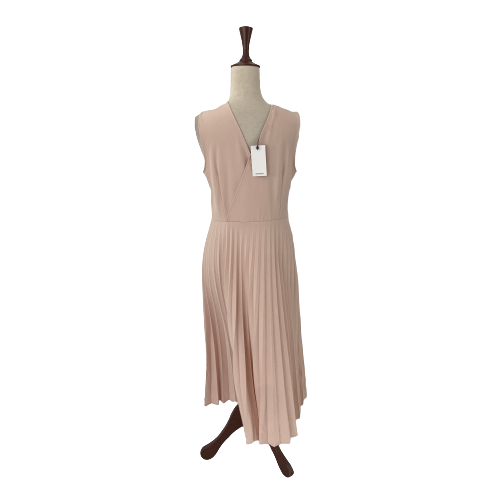 Mango Light Pink Pleated Sleeveless Dress | Brand New |