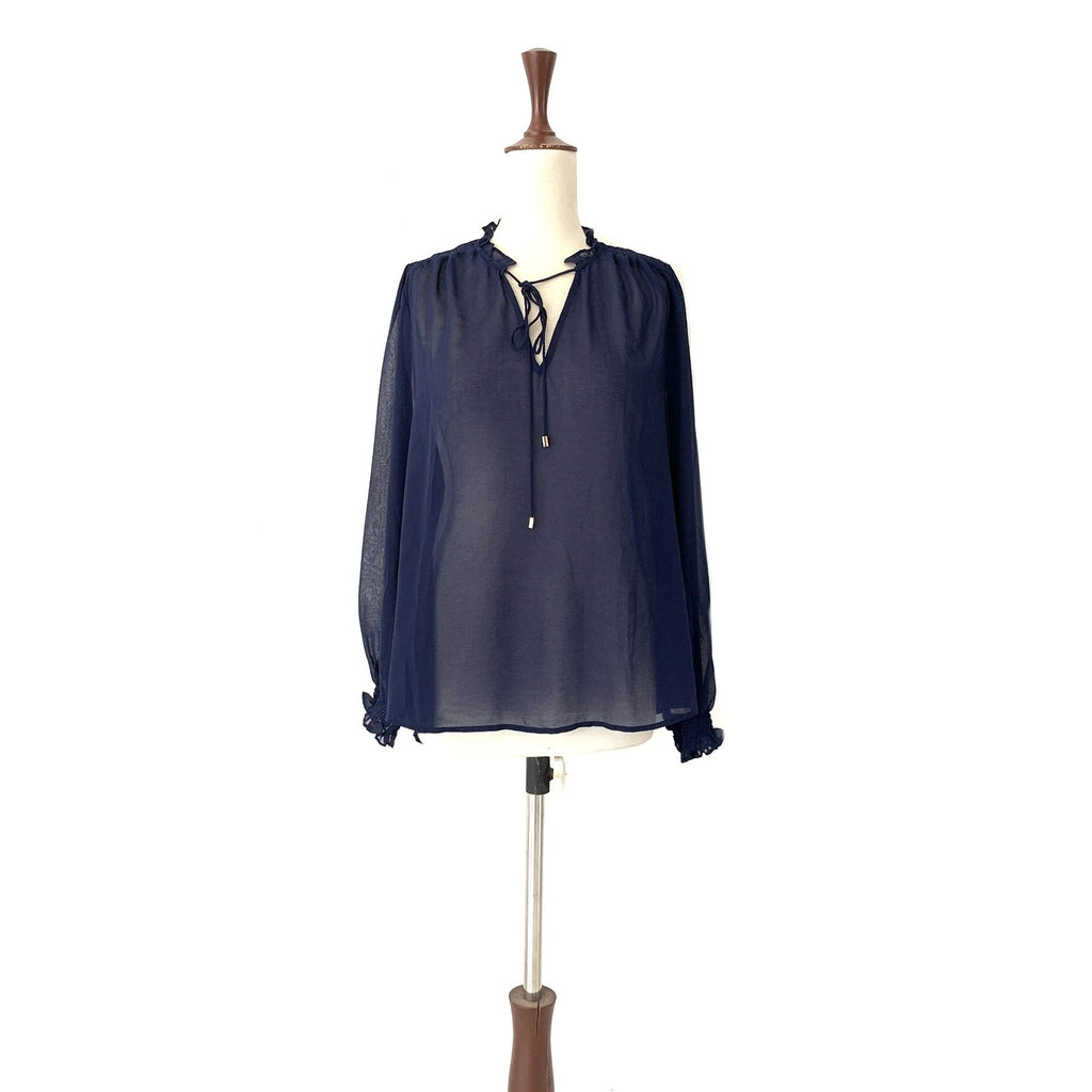 PERUNA for Marks & Spencer Blue Sheer Chiffon Blouse | Gently Used |
