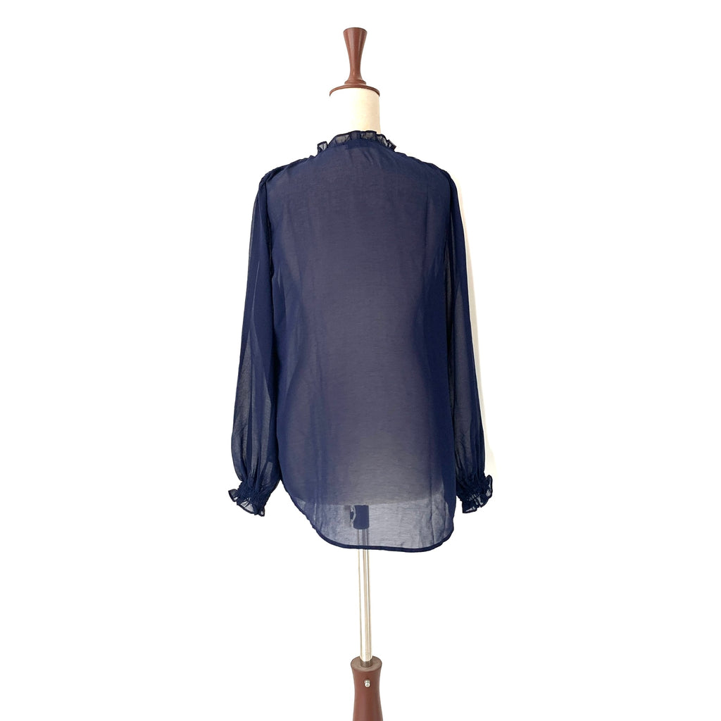 PERUNA for Marks & Spencer Blue Sheer Chiffon Blouse | Gently Used |