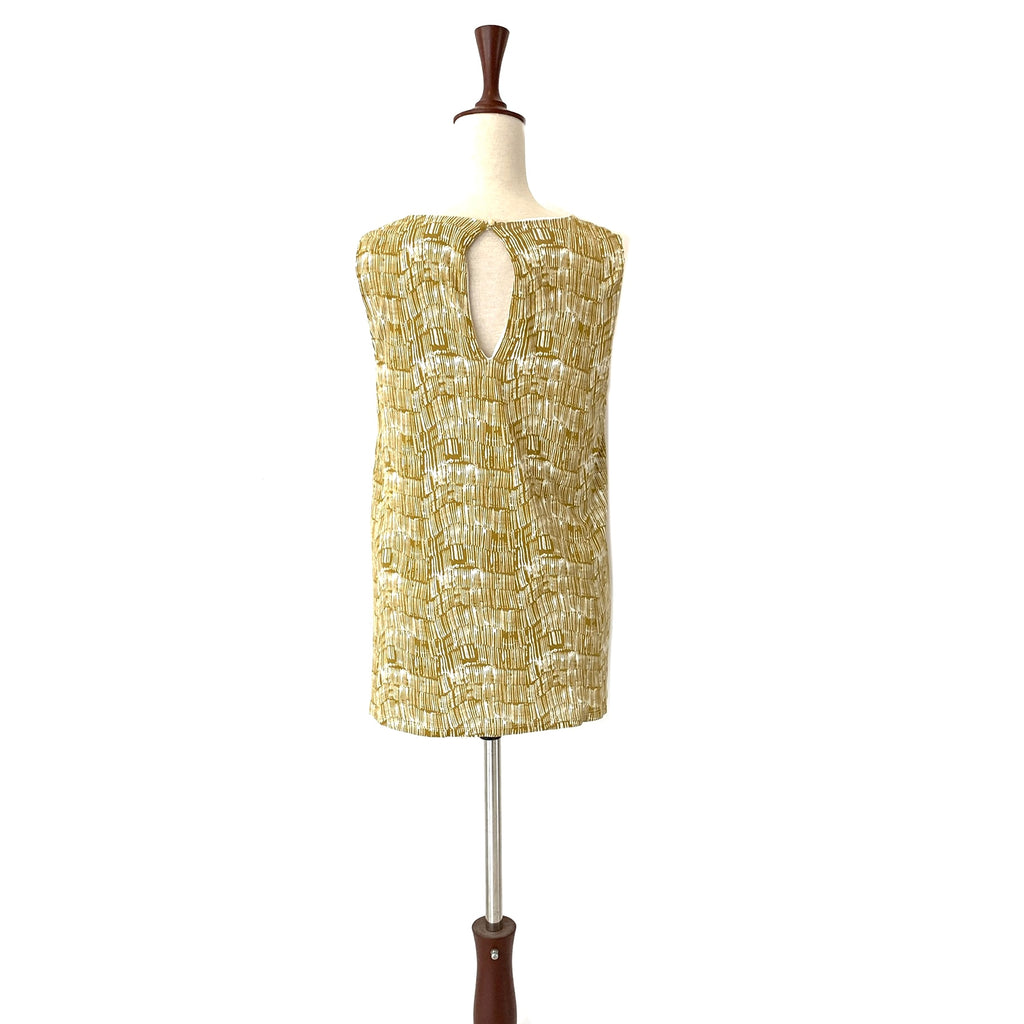 H&M Brown & White Printed Sleeveless Top | Gently Used |