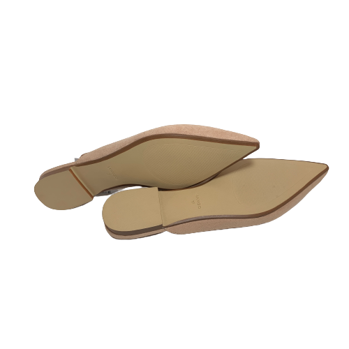 Mango Light Pink Nude Pointed Slingback Flats | Brand New |