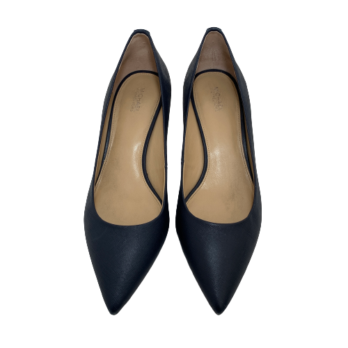 Michael Kors Navy Leather Pointed Pumps | Pre Loved |