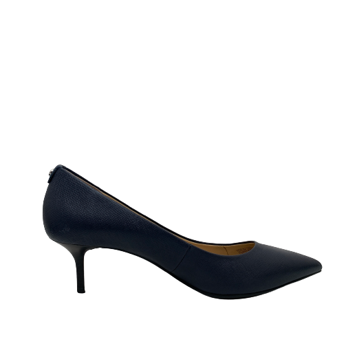 Michael Kors Navy Leather Pointed Pumps | Pre Loved |