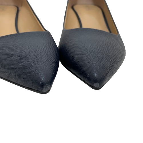 Michael Kors Navy Leather Pointed Pumps | Pre Loved |