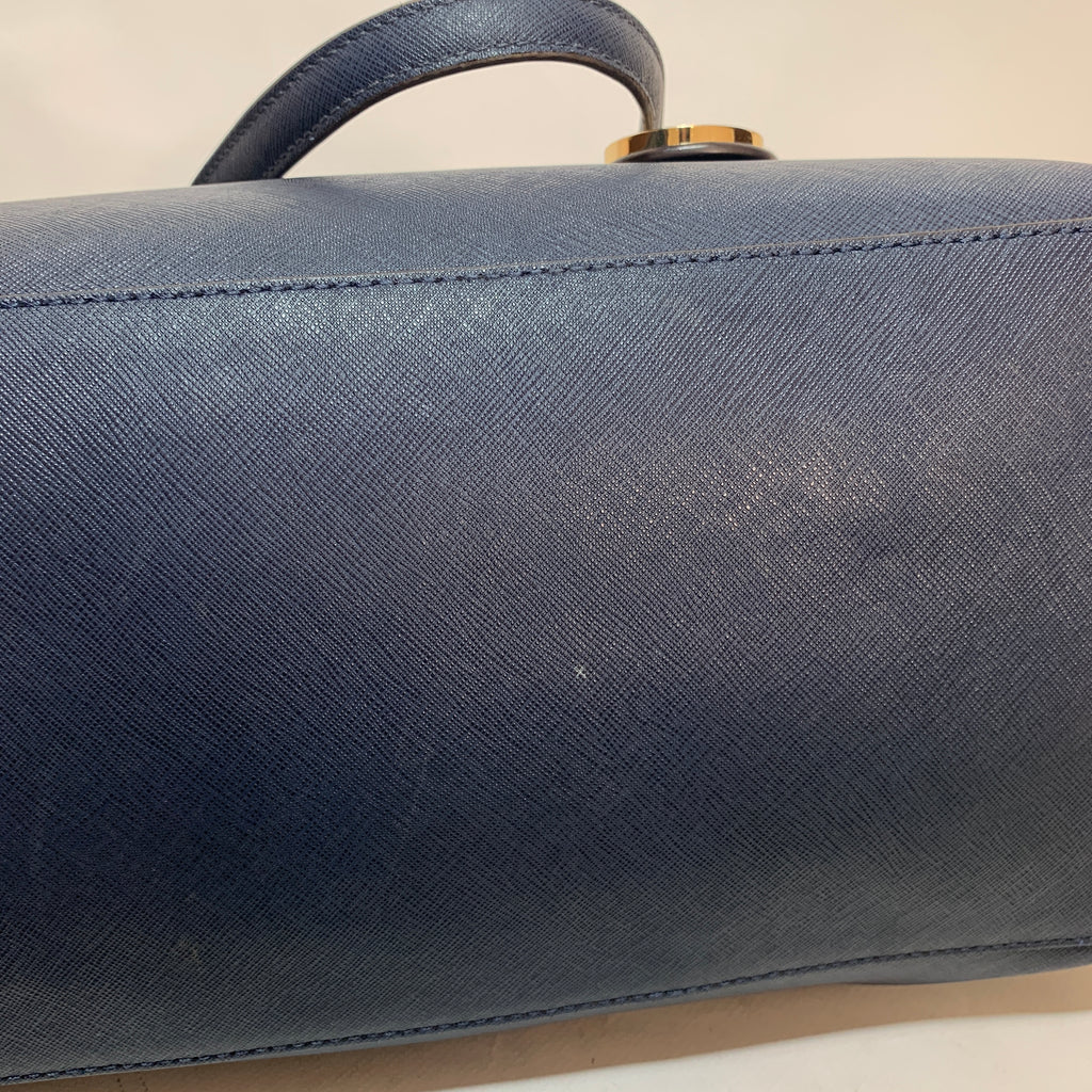 Michael Kors Navy Leather Jet Set Tote | Pre Loved |