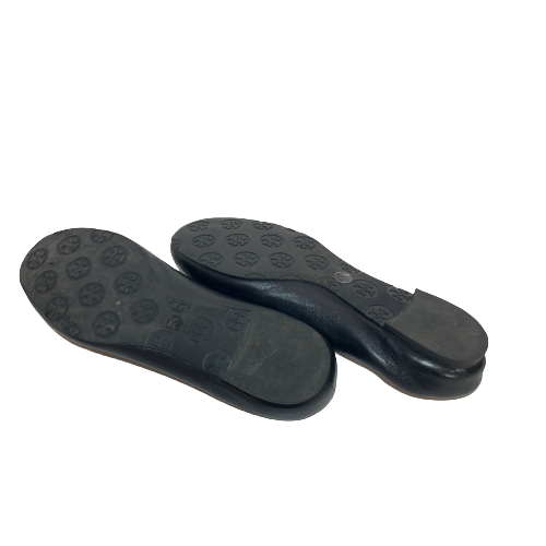 Tory Burch Black Leather REVA Ballet Flats | Pre Loved |