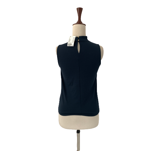 H&M Blue Sleeveless High-neck Top | Brand New |