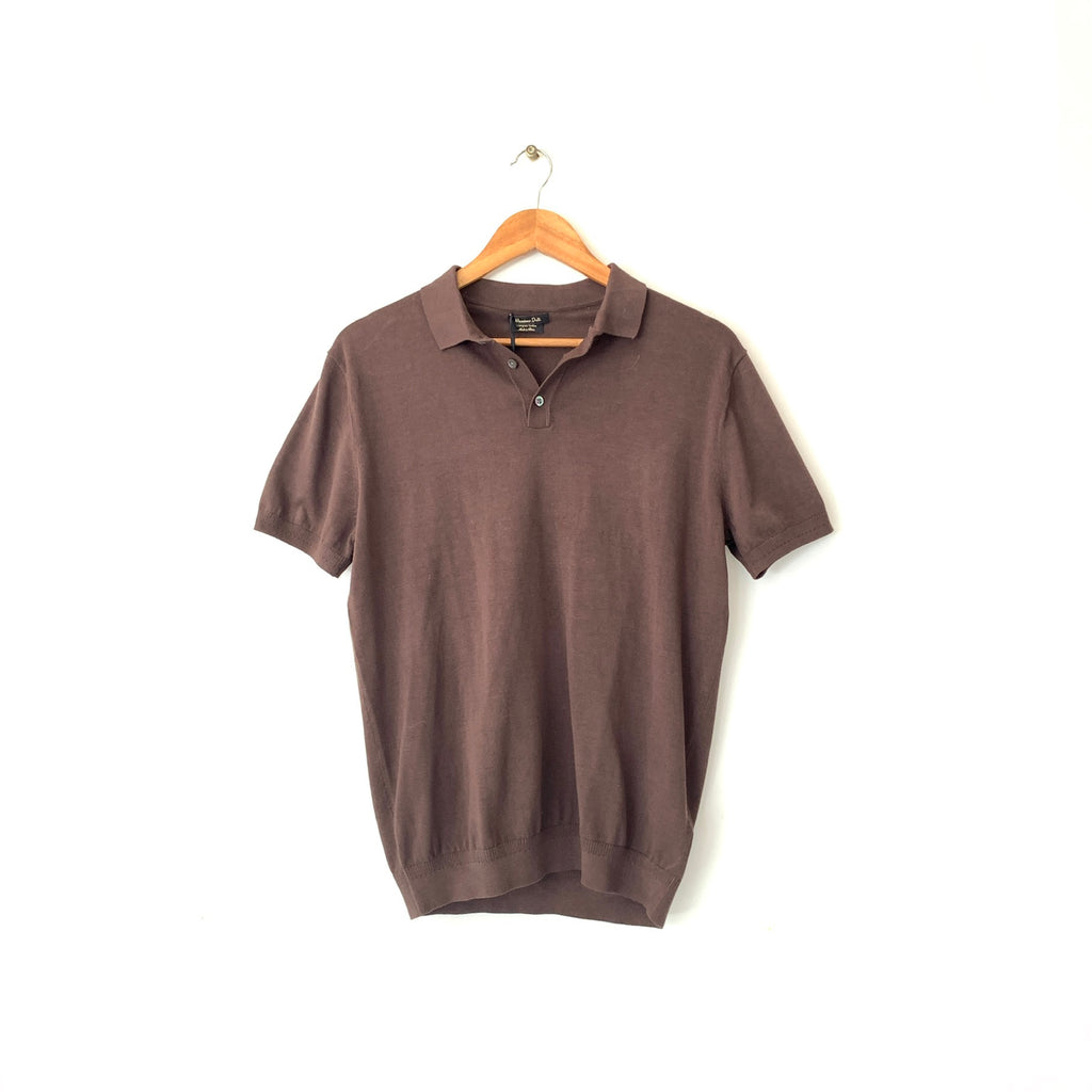 Massimo Dutti Brown Polo Shirt | Brand New |