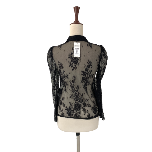 Lipsy Black Lace Shirt | Brand New |