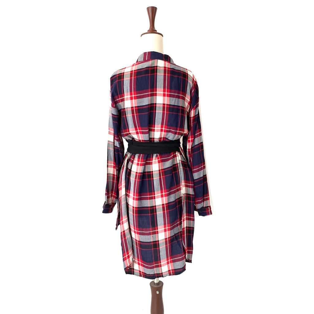 ZARA Checked Belted Long Shirt | Gently Used |