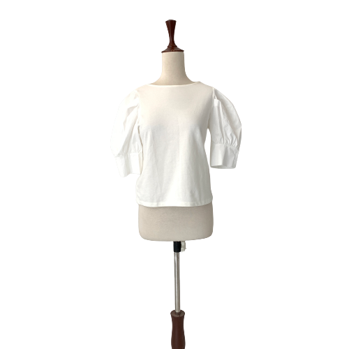 Mango Ivory Puff Sleeves Top | Brand New |