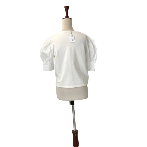 Mango Ivory Puff Sleeves Top | Brand New |