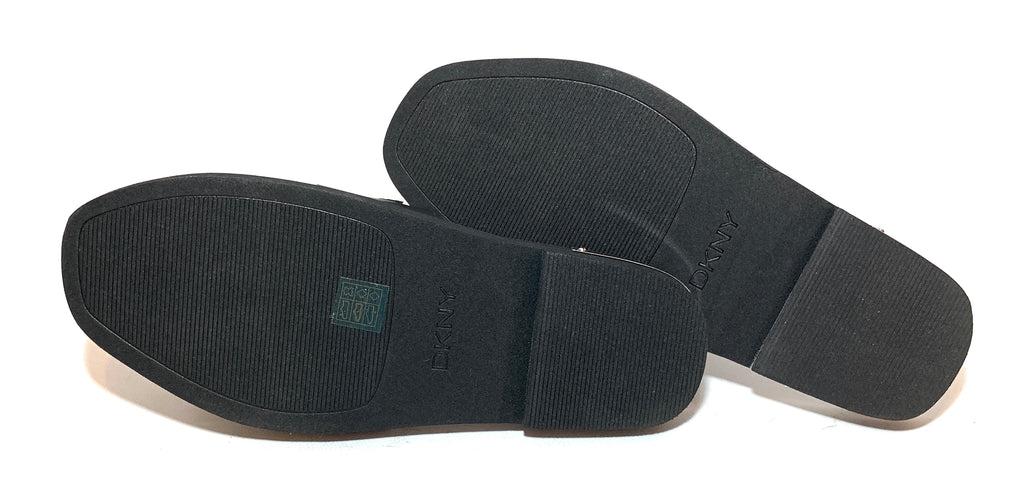 DKNY Black 'Isha' Logo Slide Sandals | Brand New |