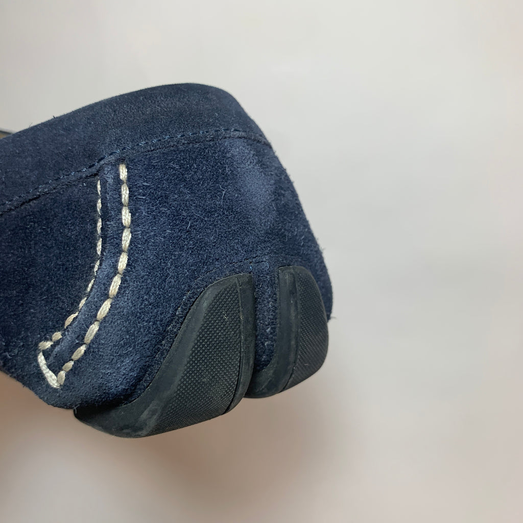 Salvatore Ferragamo Blue Suede Men's Loafers | Pre Loved |