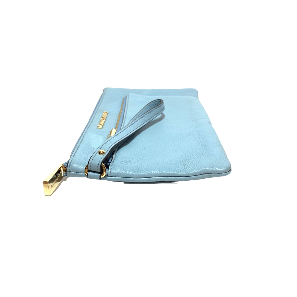 Michael Kors Light Blue Leather Wristlet | Gently Used |