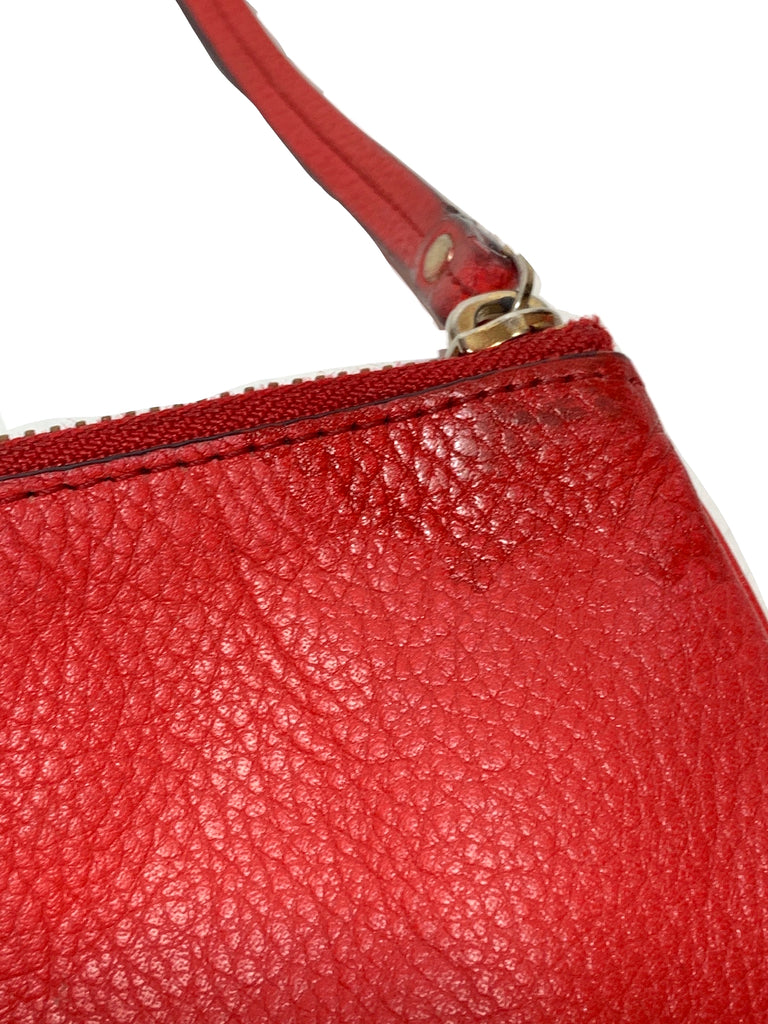 Kate Spade Red Leather Wristlet | Pre Loved |