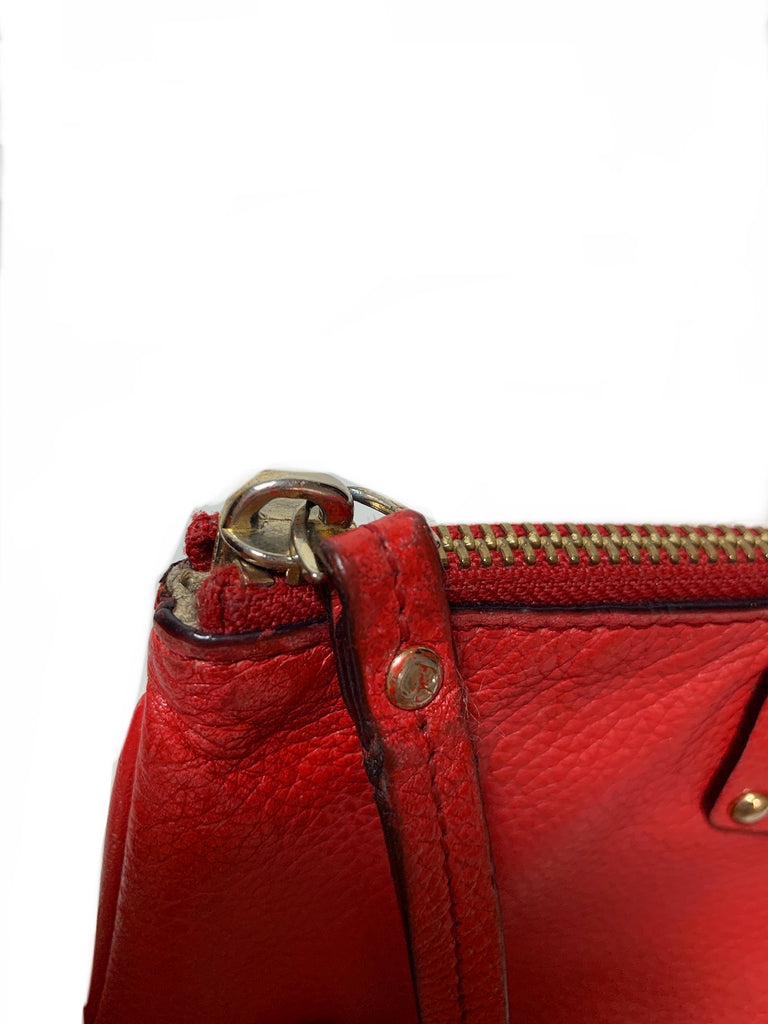 Kate Spade Red Leather Wristlet | Pre Loved |