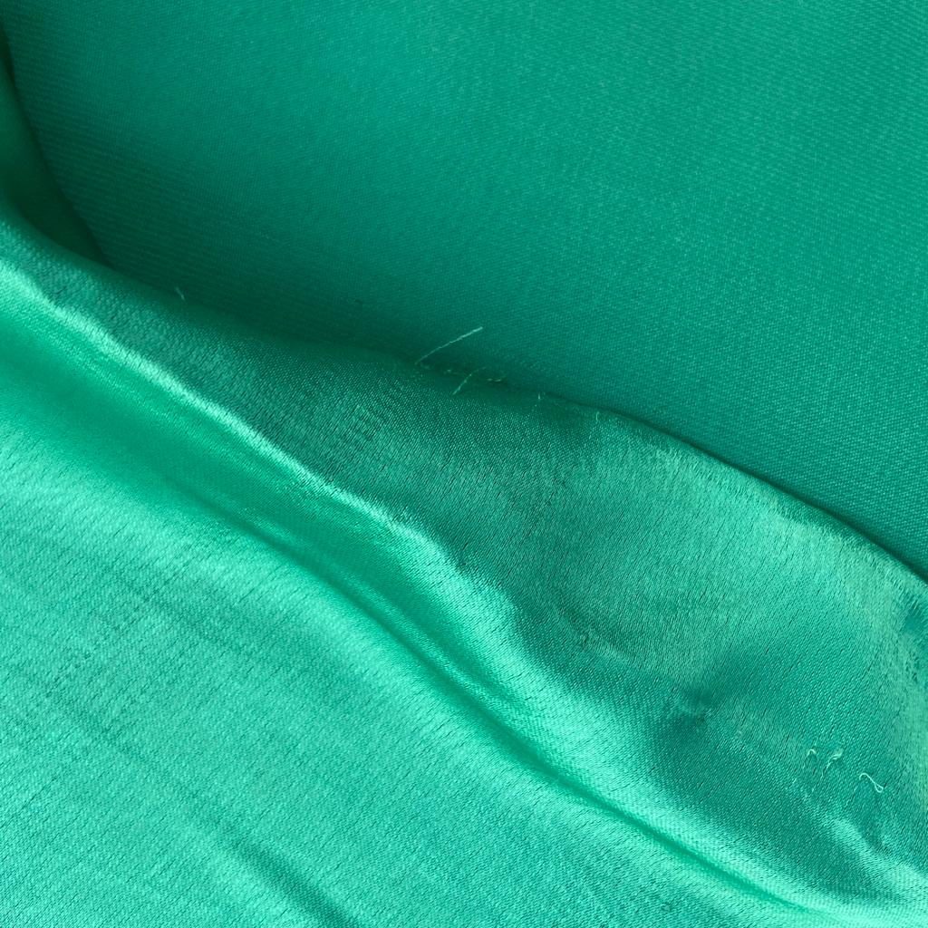 Umaima Mustafa Green Satin Open-front Sleevless Jacket | Pre Loved |