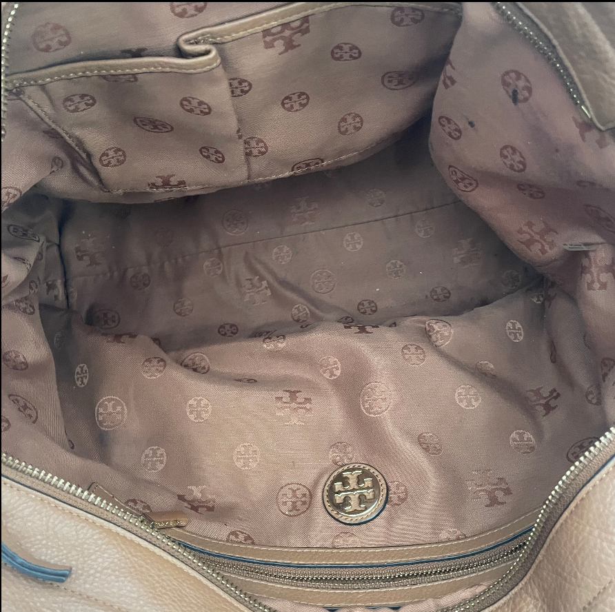 Tory Burch Tan Pebbled Leather 'Thea' Shoulder Bag | Pre Loved |