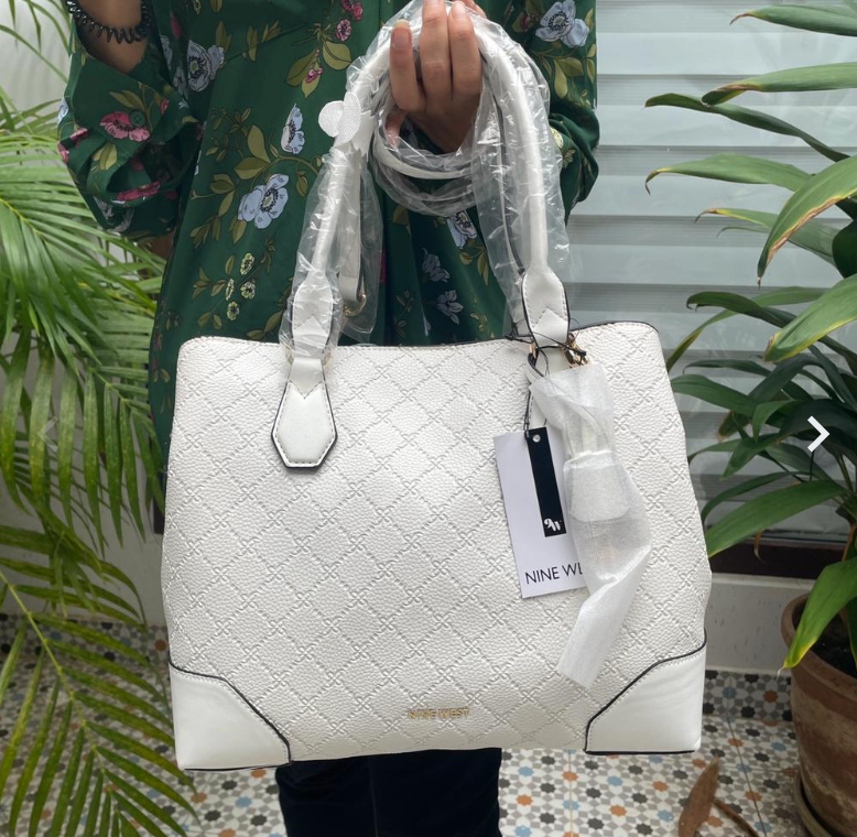 Nine West White 'Brooklyn' Convertible Shoulder Bag | Brand New |