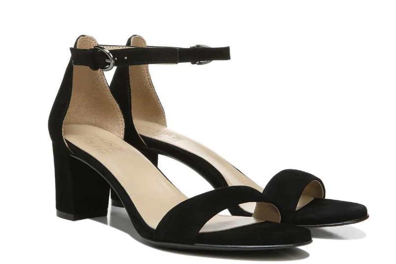 Naturalizer Black Block-Heel Sandals | Like New |