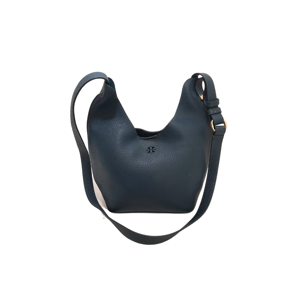 Tory Burch Teal Pebbled Leather Crossbody Bag | Pre Loved |