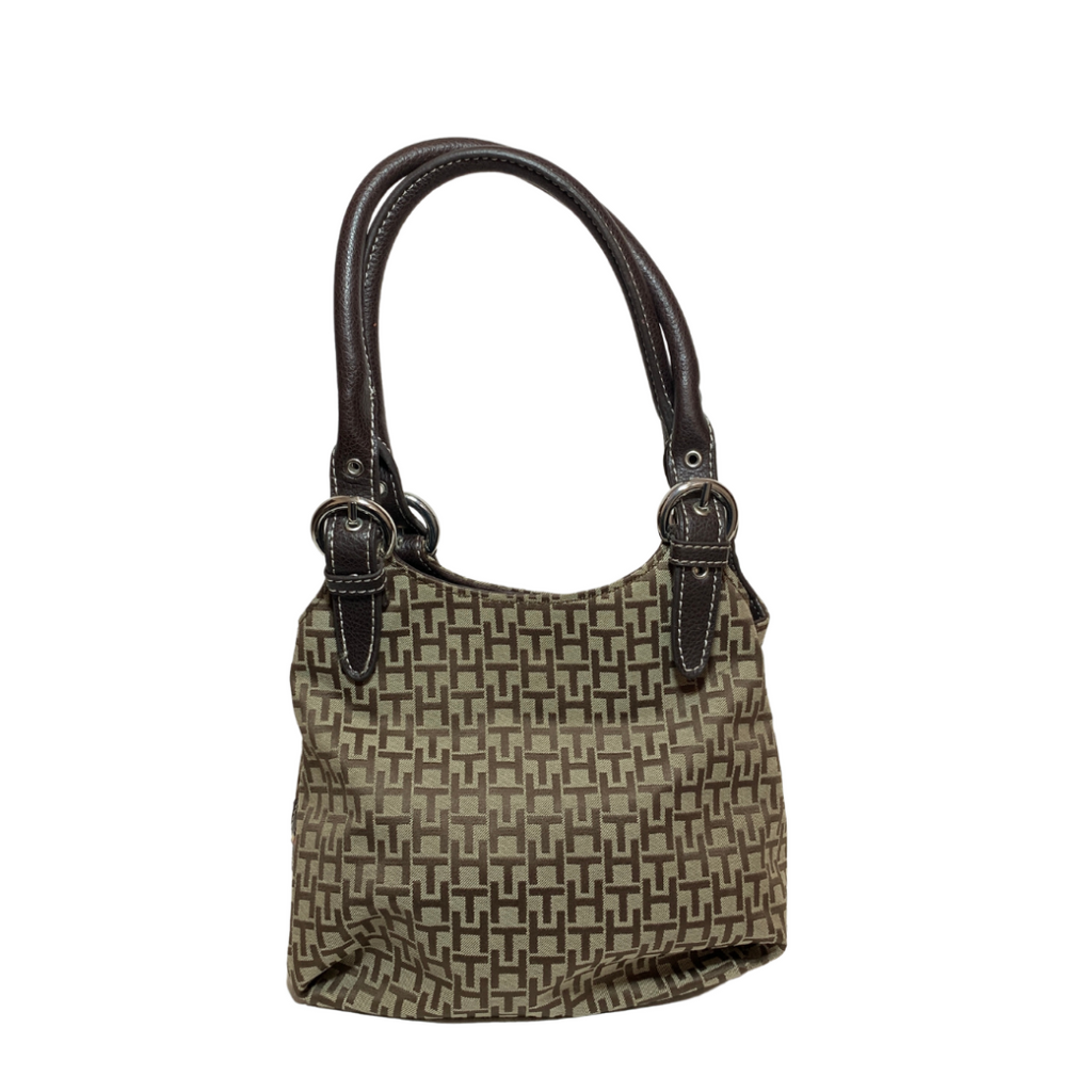 Tommy Hilfiger Brown Monogram Mini Tote | Pre Loved |