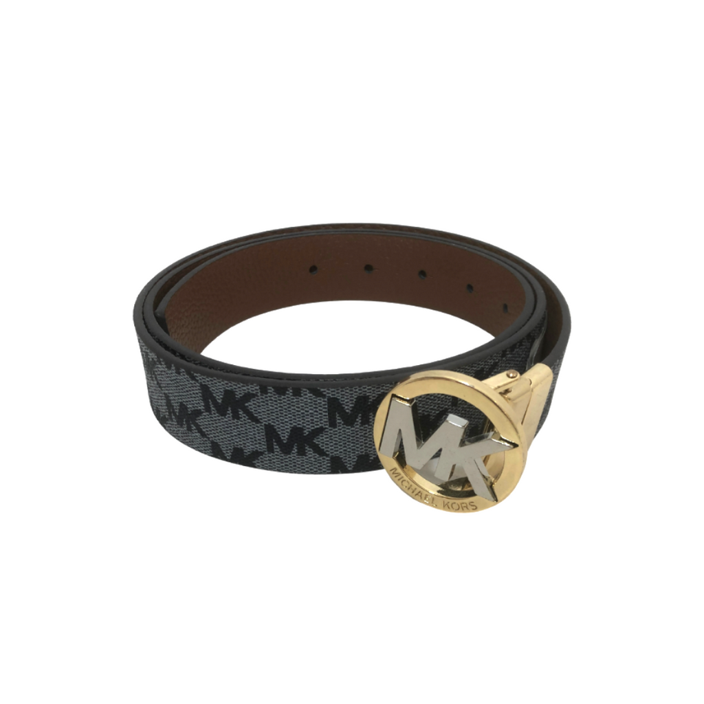 Michael Kors Blue Monogram Leather Belt | Brand New |