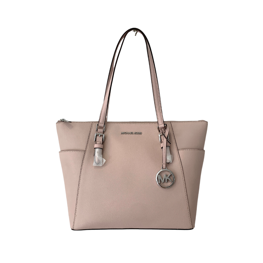 Michael Kors 'Charlotte' Powder Blush Leather Zip Tote | Brand New |