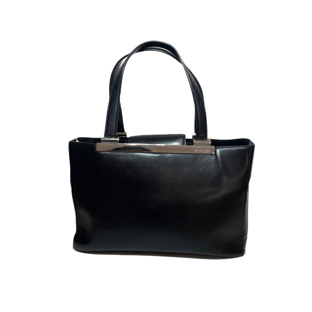 Michael Kors Black Leather Tote | Gently Used |