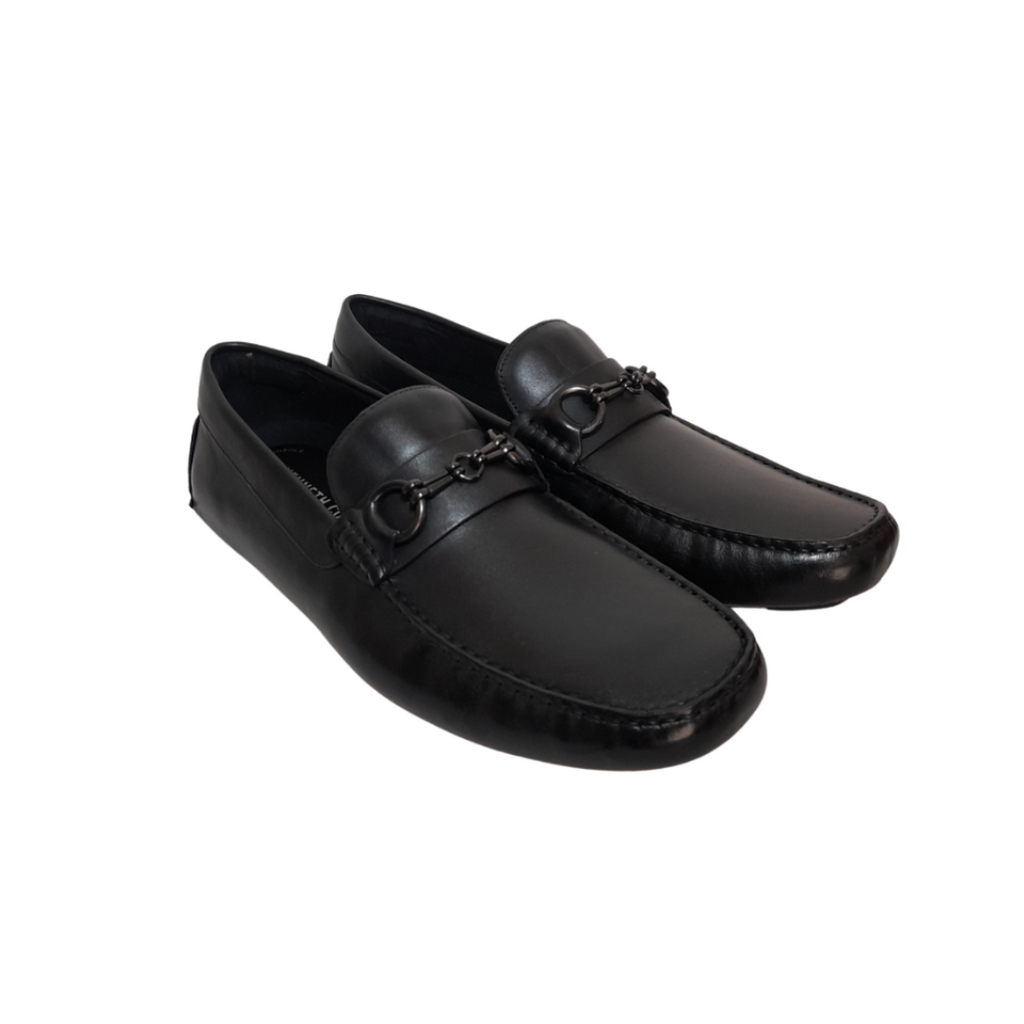 Kenneth Cole Black Leather Men's Loafers | Brand New |