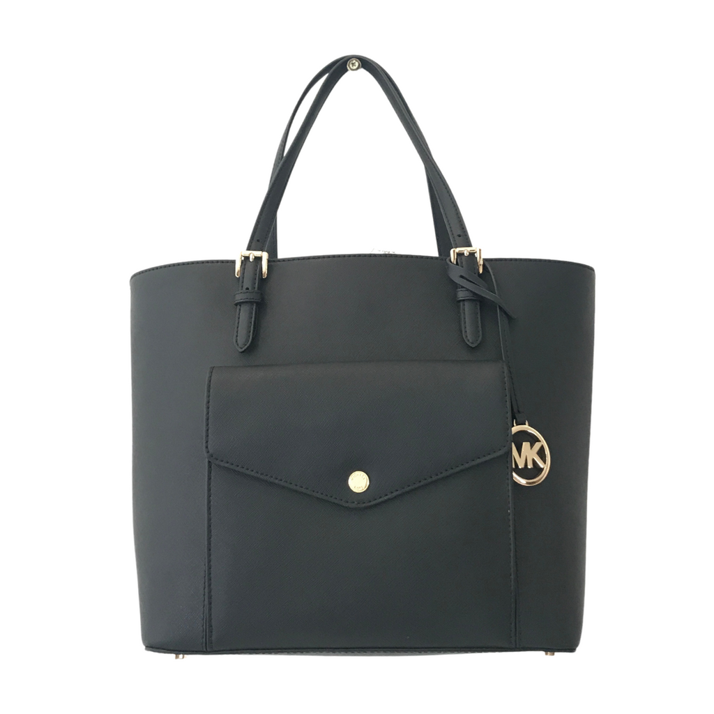 Michael Kors Black Saffiano Leather Jet Set Large Pocket Tote | Like New |